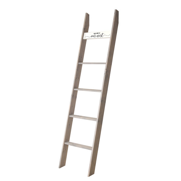 Gracie Oaks 72'' Tall Solid Wood Blanket Ladder Wayfair Canada